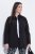 Ulla Popken 852076 Chaqueta de crepé acolchada con cuello alto Negro - Chaquetas - Chaquetas para mujer en tallas grandes