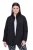 Ulla Popken 852076 Chaqueta de crepé acolchada con cuello alto Negro - Chaquetas - Chaquetas para mujer en tallas grandes