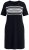 Ulla Popken 852079 Vestido camiseta de rayas Negro - Vestidos - Vestidos para todas las tallas