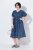 Ulla Popken 852214 Vestido midi de rayas Azul marino - Vestidos midi - Vestidos midi de talla grande