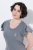 Ulla Popken 852218 Vestido midi de manga corta Gris - Vestidos midi - Vestidos midi de talla grande