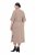 Ulla Popken 852288 Vestido midi de manga corta con cinturón anudado Marrón claro - Vestidos midi - Vestidos midi de talla grande