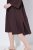 Ulla Popken 852307 Vestido cruzado de manga larga Marrón caoba - Vestidos midi - Vestidos midi de talla grande