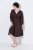 Ulla Popken 852307 Vestido cruzado de manga larga Marrón caoba - Vestidos midi - Vestidos midi de talla grande