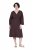 Ulla Popken 852307 Vestido cruzado de manga larga Marrón caoba - Vestidos midi - Vestidos midi de talla grande