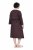 Ulla Popken 852307 Vestido cruzado de manga larga Marrón caoba - Vestidos midi - Vestidos midi de talla grande
