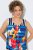 Ulla Popken 852308 Vestido de jersey de rayas Azul marino - Vestidos de punto jersey - 