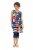 Ulla Popken 852308 Vestido de jersey de rayas Azul marino - Vestidos de punto jersey - 