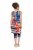 Ulla Popken 852308 Vestido de jersey de rayas Azul marino - Vestidos de punto jersey - 