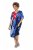 Ulla Popken 852394 Vestido midi de manga corta con cuello de pico Azul marino - Vestidos midi - Vestidos midi de talla grande
