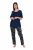 Ulla Popken 852577 Pijama con estampado Azul marino - Pijamas/ropa de estar en casa - 