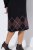 Ulla Popken 852597 Vestido de punto estampado con cuello alto Negro - Vestidos de punto - 