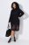 Ulla Popken 852597 Vestido de punto estampado con cuello alto Negro - Vestidos de punto - 