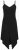 Ulla Popken 852636 Vestido cruzado Negro - Vestidos de punto jersey - 