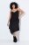 Ulla Popken 852636 Vestido cruzado Negro - Vestidos de punto jersey - 