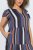 Ulla Popken 852771 Vestido de rayas con volantes Azul marino - Vestidos - Vestidos para todas las tallas