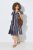 Ulla Popken 852771 Vestido de rayas con volantes Azul marino - Vestidos - Vestidos para todas las tallas