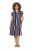 Ulla Popken 852771 Vestido de rayas con volantes Azul marino - Vestidos - Vestidos para todas las tallas