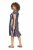 Ulla Popken 852771 Vestido de rayas con volantes Azul marino - Vestidos - Vestidos para todas las tallas