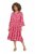 Ulla Popken 852841 Vestido de flores con volantes Magenta - Vestidos midi - Vestidos midi de talla grande