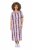 Ulla Popken 852854 Vestido midi de rayas Marrón - Vestidos midi - Vestidos midi de talla grande