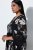 Ulla Popken 852959 Vestido de flores con manga 3/4 Negro - Vestidos midi - Vestidos midi de talla grande