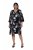 Ulla Popken 852959 Vestido de flores con manga 3/4 Negro - Vestidos midi - Vestidos midi de talla grande