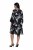 Ulla Popken 852959 Vestido de flores con manga 3/4 Negro - Vestidos midi - Vestidos midi de talla grande