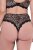 Ulla Popken 853106 Tangas con estampado animal Negro - Bragas - 