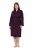 Ulla Popken 853168 Albornoz de rizo con estampado animal Ciruela - Batas & albornoces - 