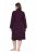 Ulla Popken 853168 Albornoz de rizo con estampado animal Ciruela - Batas & albornoces - 