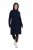 Ulla Popken 853504 Vestido de punto con cuello alto Azul marino - Vestidos - Vestidos para todas las tallas