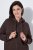 Ulla Popken 853577 Chaqueta de forro polar de punto con capucha y estampado Marrón caoba - Ropa de lana - 