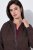 Ulla Popken 853577 Chaqueta de forro polar de punto con capucha y estampado Marrón caoba - Ropa de lana - 