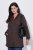 Ulla Popken 853577 Chaqueta de forro polar de punto con capucha y estampado Marrón caoba - Ropa de lana - 