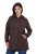 Ulla Popken 853577 Chaqueta de forro polar de punto con capucha y estampado Marrón caoba - Ropa de lana - 
