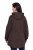 Ulla Popken 853577 Chaqueta de forro polar de punto con capucha y estampado Marrón caoba - Ropa de lana - 