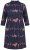 Ulla Popken 853590 Vestido de jersey estampado con manga 3/4 Azul marino - Vestidos - Vestidos para todas las tallas