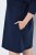 Ulla Popken 853652 Vestido de terciopelo con capucha Azul marino - Vestidos de noche - Vestidos de fiesta de gran talla