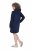 Ulla Popken 853652 Vestido de terciopelo con capucha Azul marino - Vestidos de noche - Vestidos de fiesta de gran talla