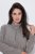 Ulla Popken 853668 Chaqueta polar con cuello alto Gris - Ropa de lana - 