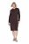 Ulla Popken 853669 Vestido de punto de manga larga con capucha Marrón caoba - Vestidos de punto - 