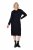 Ulla Popken 853669 Vestido de felpa de manga larga con capucha Azul marino - Vestidos sudadera - 