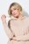 Ulla Popken 853669 Vestido de punto de manga larga con capucha Beige - Vestidos midi - Vestidos midi de talla grande