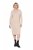 Ulla Popken 853669 Vestido de punto de manga larga con capucha Beige - Vestidos midi - Vestidos midi de talla grande