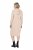 Ulla Popken 853669 Vestido de punto de manga larga con capucha Beige - Vestidos midi - Vestidos midi de talla grande