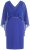 Ulla Popken 853675 Vestido de gasa con manga 3/4 Azul - Vestidos de noche - Vestidos de fiesta de gran talla