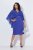 Ulla Popken 853675 Vestido de gasa con manga 3/4 Azul - Vestidos de noche - Vestidos de fiesta de gran talla