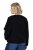 Ulla Popken 853685 Chaqueta corta de borreguito con ribetes efecto piel Negro - Chaquetas - Chaquetas para mujer en tallas grandes