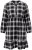 Ulla Popken 853728 Vestido de cuadros con volantes Negro - Vestidos - Vestidos para todas las tallas